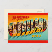 Retro Cleveland Ohio Postkarte (Vorne/Hinten)