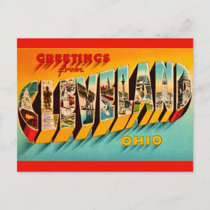 Retro Cleveland Ohio Postkarte