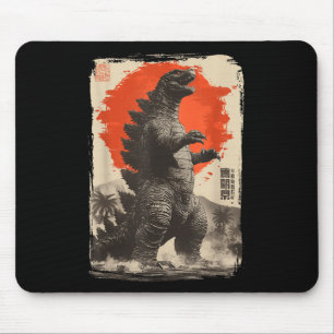 Retro Clic Seltene japanische Kunst Riesen Kaiju Mousepad
