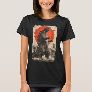 Retro Clic Seltene japanische Kunst Riesen Kaiju  T-Shirt