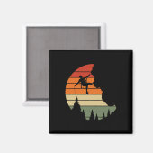 Retro Cliff Rock Kletterer Bergsteiger Magnet (Vorderseite/Rückseite)
