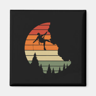 Retro Cliff Rock Kletterer Bergsteiger Magnet