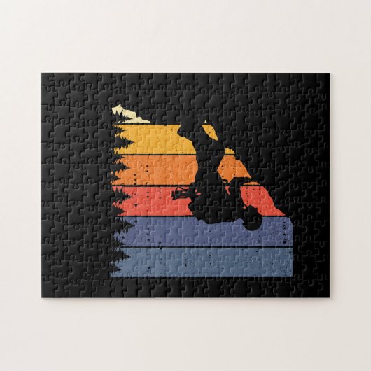 Retro Climbing Bouldering Rock Climbing Puzzle (Horizontal)