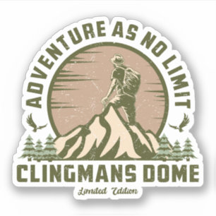 Retro Clingmans Dome Wanderung Sonnenuntergang T - Aufkleber