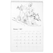 Retro Clip Art Aduloring Coloring Book Kalender (Feb 2027)