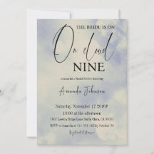 Retro Cloud Nine Calligraphy Blue Brautparty