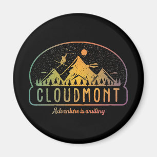 Retro Cloudmont Ski Adventure ist Gewartet Magnet