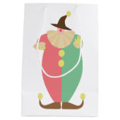 Retro Clown Circus Theme Mittlere Geschenktüte (Rückseite)