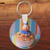 Retro Clown Cupcake Schlüsselanhänger (Vorderseite)