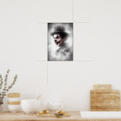 Retro-Clown-Porträt mit Hut Poster (Küche)