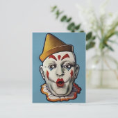 Retro Clown Postkarte (Stehend Vorderseite)