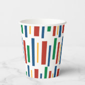 Retro Clowny Linien Muster Papier Cup Pappbecher (Rückseite)