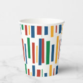 Retro Clowny Linien Muster Papier Cup Pappbecher (Rechts)