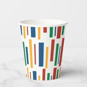 Retro Clowny Linien Muster Papier Cup Pappbecher