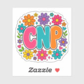 Retro CNP Krankenpfleger Aufkleber (Blatt)