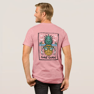 Retro Coast Guard Beach Artwork auf beiden Seiten Tri-Blend Shirt
