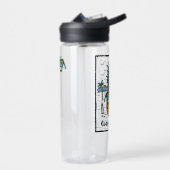 Retro Coast Guard Beach Artwork auf beiden Seiten Trinkflasche (Links)