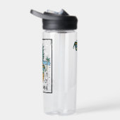 Retro Coast Guard Beach Artwork auf beiden Seiten Trinkflasche (Rechts)