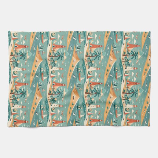 Retro Coastal Küchentuch (Horizontal)