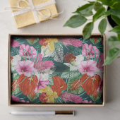 Retro Coastal Paradies Blüten Seidenpapier (Geschenk)