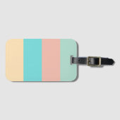 Retro Coastal Streifen Gepäckanhänger (Vorderseite (Horizontal))