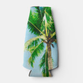 Retro Coastal Tropical Beach Hochzeit Personalisie Flaschenkühler (Vorderseite)