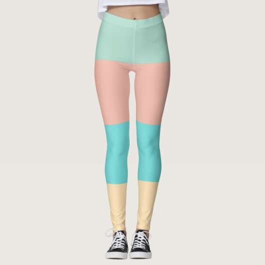 Retro Coastes Streifen Leggings (Vorderseite)