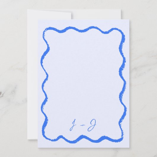 Retro Cobalt Blue Champagne Tower Save the Date Einladung (Rückseite)