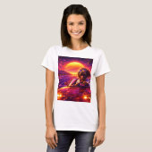 Retro Cockapoo Fährt T-Shirt 80er Auto (Vorne ganz)