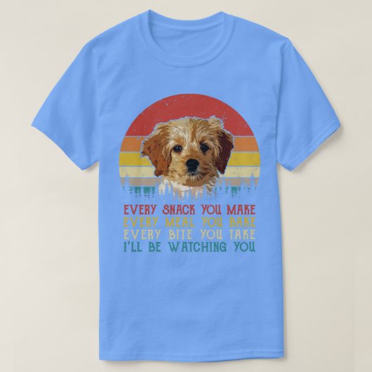Retro Cockapoo jeden Snack, den Sie machen jedes E T-Shirt (Design vorne)