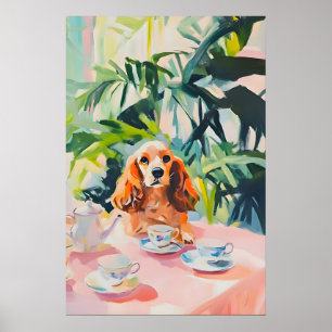 Retro-Cocker-Spaniel-Plakat, Cocker Spaniel Öl Poster