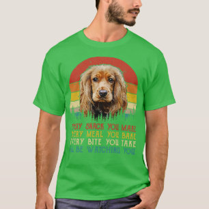Retro Cocker Spanisch jeden Snack, den Sie machen T-Shirt