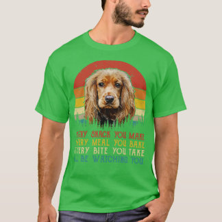 Retro Cocker Spanisch jeden Snack, den Sie machen T-Shirt