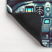 Retro Cockpit Mousepad (dunkel) (Ecke)