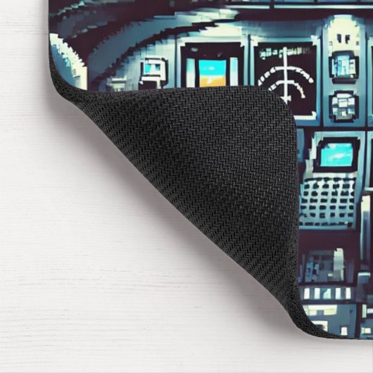 Retro Cockpit Mousepad (dunkel) (Ecke)