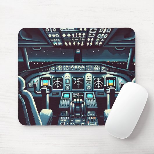 Retro Cockpit Mousepad (dunkel) (Mit Mouse)