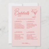 Retro Cocktail Bachelorette Spielspazierweg Einladung (Vorderseite)