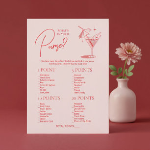 Retro Cocktail Bachelorette Was ist in Ihrer Tasch Einladung