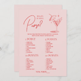 Retro Cocktail Bachelorette Was ist in Ihrer Tasch Einladung