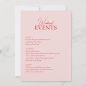 Retro Cocktail Bachelorette Wochenende Ausflug Einladung (Rückseite)