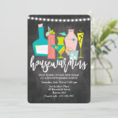 Retro Cocktail Drinks Hauswärmung Einladung (Stehend Vorderseite)