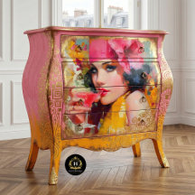 Retro-Cocktail-Glamour-Möbel-Decoupage