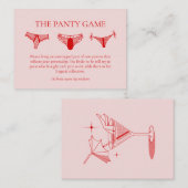 Retro Cocktail Junggeselinnen-Abschied Panty Game Begleitkarte (Vorne/Hinten)
