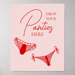 Retro Cocktail Junggeselinnen-Abschied Panty Game Poster