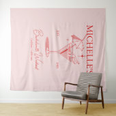 Retro Cocktail Junggeselinnen-Abschied Wandteppich (Beispiel (Horizontal))