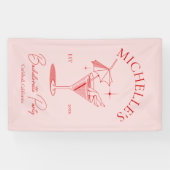 Retro-Cocktail-Junggesellinnenabschied Banner (Horizontal)