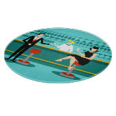 Retro Cocktail Lounge Cutting Board Schneidebrett (Ecke)