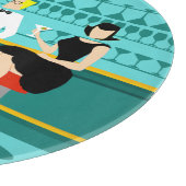 Retro Cocktail Lounge Cutting Board Schneidebrett (Ecke)