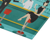 Retro Cocktail Lounge Cutting Board Schneidebrett (Ecke)