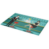 Retro Cocktail Lounge Cutting Board Schneidebrett (Ecke)